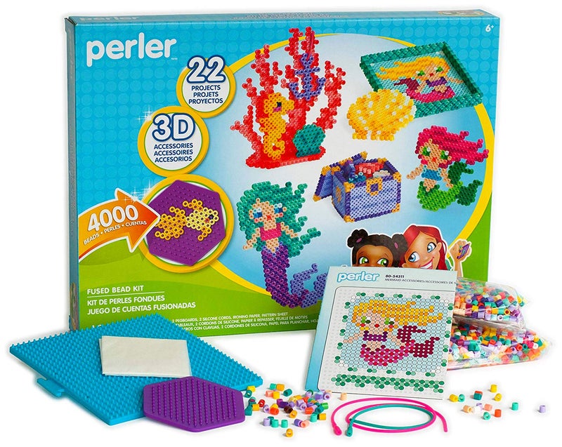 Perler Beads 3D Ocean and Mermaid Fuse Bead Kit, 4006pcs, 22 Projects - Image 4